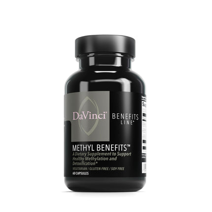 DaVinci Labs Methyl Benefits – Methylation Support, Detox & Energy – Gluten Free, 60 Vegetarian Capsules