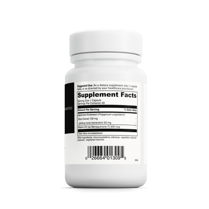 DaVinci Labs Vitamin K2 & Resveratrol – Bone & Heart Health (60 Caps) – Vegetarian, Gluten-Free, Soy-Free