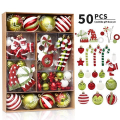 Christmas Decorations 6CM Painted PET