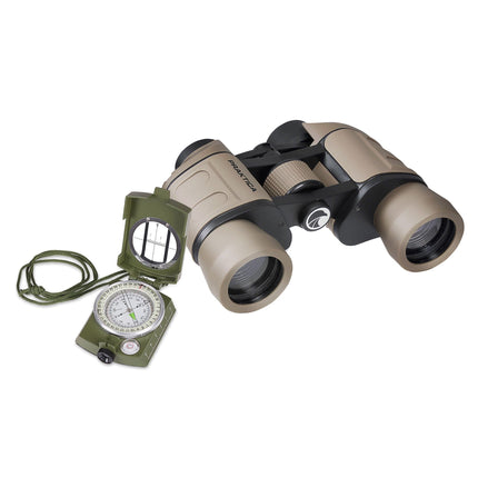 PRAKTICA Falcon 8x40mm Wide Angle Porro Prism Field Binoculars - Sand