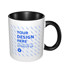 Double Color Comfort Handle Ceramic Mug