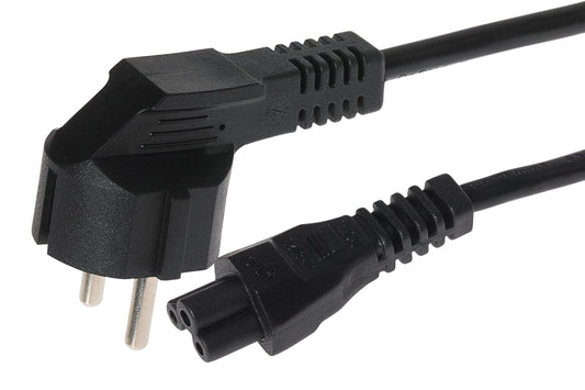 Maplin IEC C5 3pin Plug Female to EU Schuko Plug Power Supply Cable - 2m