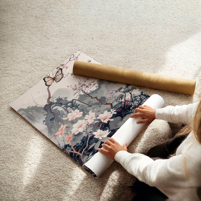 Decorating Bedroom Walls | Set of 3 Chinoiserie Wall art Prints