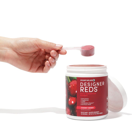 Designer Reds Beet Root Daily Superfood Powder – Cherry Berry, 30 Servings | Energy, Immunity, Digestive & Heart Health