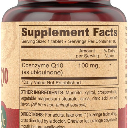 DEVA Vegan Coenzyme Q10 100mg - Chewable, 90 Tablets, Pack of 2