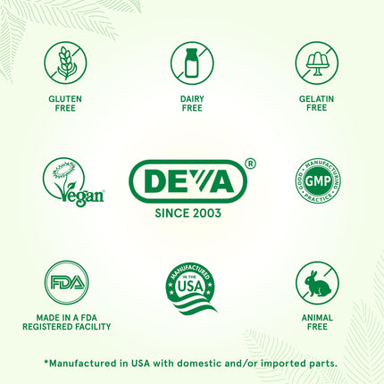 DEVA Vegan Glucosamine-MSM-CMO Turmeric - Gluten Free, Plant-Based | 90 Tablets (2 Pack)