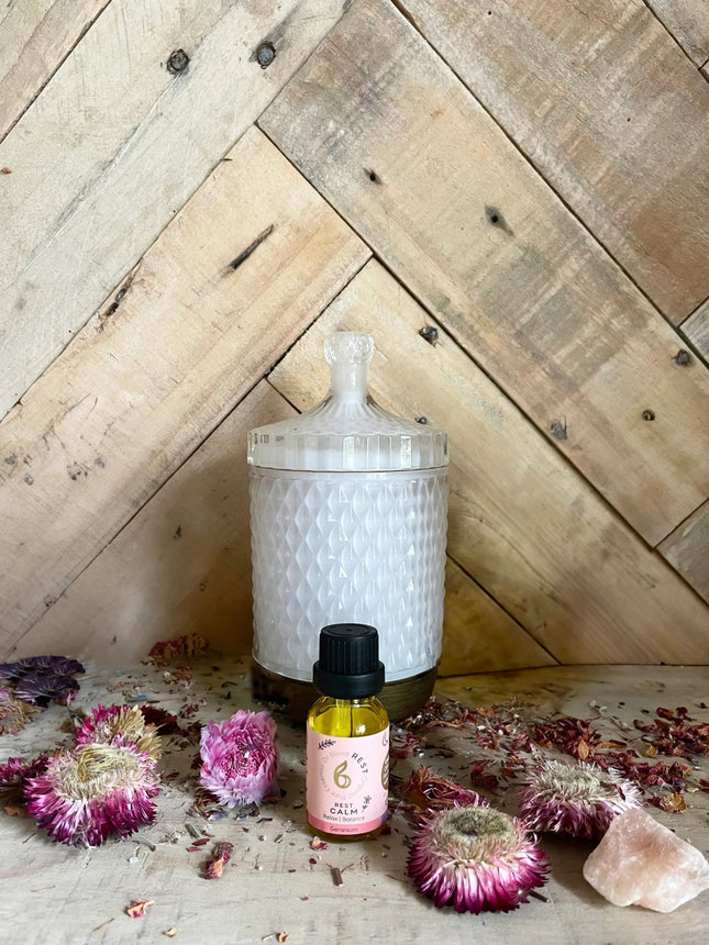 Aroma Diffuser with Rest Calm Blended Essential Oil - Sleep & Hormone Balance