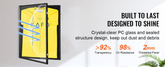 VEVOR Jersey Display / Sports Card Display Frame Case, Large Lockable Sport Shadow Box, 98% UV Protection PC Glass and Hangers