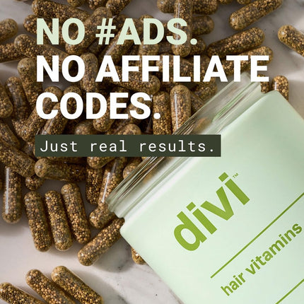 Divi Hair Vitamins for Women & Men – Biotin, Lustriva, 120 Count (30-Day Supply)