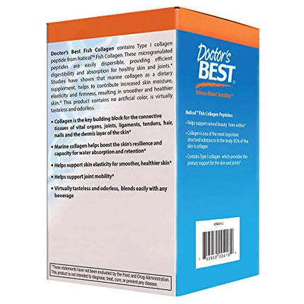 Doctor's Best Fish Collagen w/Naticol Fish Collagen, Supports Skin, Nails, Joints, 30 Powder Stick Pack