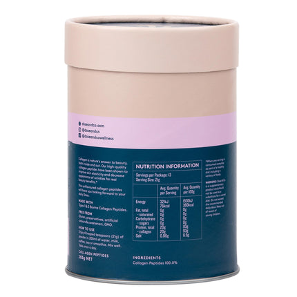 DOSE & CO Pure Collagen Peptides – Unflavored Powder, 10oz | Hair, Skin & Nails