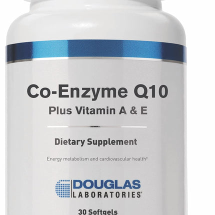 Douglas Laboratories CoQ10 Plus Vitamin A & E – 30 Softgels | Energy & Cellular Support