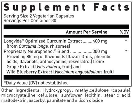 Douglas Laboratories Optimized Curcumin with Neurophenol | Supports Healthy Brain | 60 Capsules