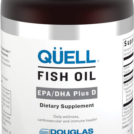 Douglas Laboratories QUELL Fish Oil EPA/DHA Plus D | 3:2 EPA:DHA Ratio | 1,000 IU Vitamin D3 | 60 Softgels