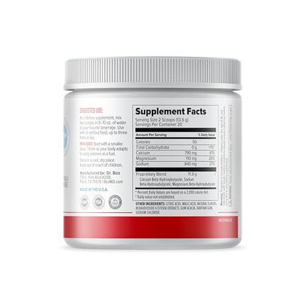 Dr. Boz Keto BHB Powder Raspberry Lemonade 20 Servings – Energy & Cravings Support