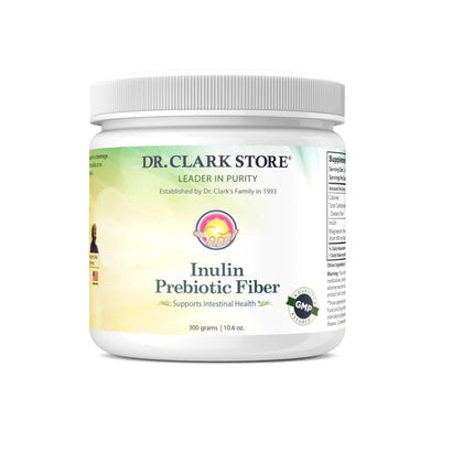 Dr. Clark Inulin Powder (FOS) – Prebiotic Soluble Fiber for Gut Health, 300g – Supports Digestive Health & Regularity