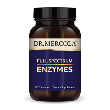 Dr. Mercola Full Spectrum Enzymes - Digestive & Immune Support | 22 Enzymes | Non-GMO