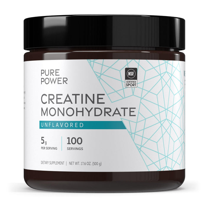 Dr. Mercola Pure Power Creatine Monohydrate – 5 g/Serving, NSF Certified, Unflavored