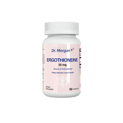 Dr. Morgan Ergothioneine Supplement – 99% Pure Antioxidant Support, Mitochondrial & Cellular Health, 60 Capsules, Made in Canada