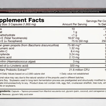 Dr. Ohhira's Propolis Plus 30 Capsules – Brazilian Green Propolis Immune Support
