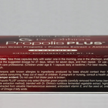 Dr. Ohhira's Propolis Plus 30 Capsules – Brazilian Green Propolis Immune Support