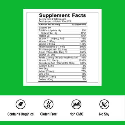 Dr. Schulze's SuperFood Plus – Everyday Plant-Based Multivitamin for Energy & Wellness | Gluten-Free & Dairy-Free | 14 oz 2-Pack