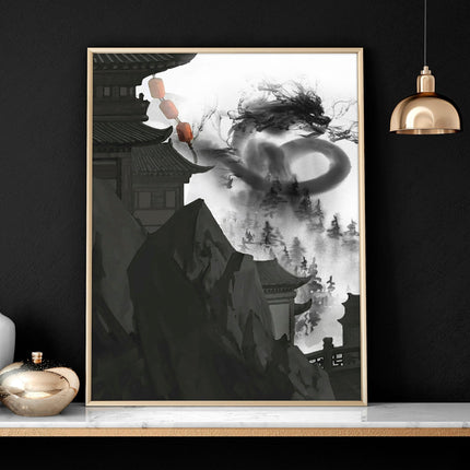 Wall art dragon | set of 3 wall art prints