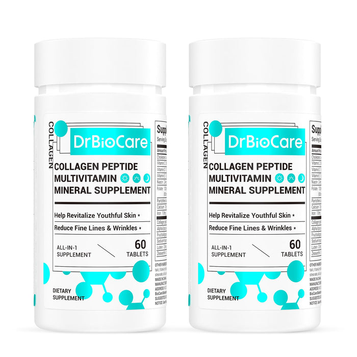 DrBioCare Collagen Peptides for Women – Beauty Vitamin & Mineral Supplement, 120 Tablets