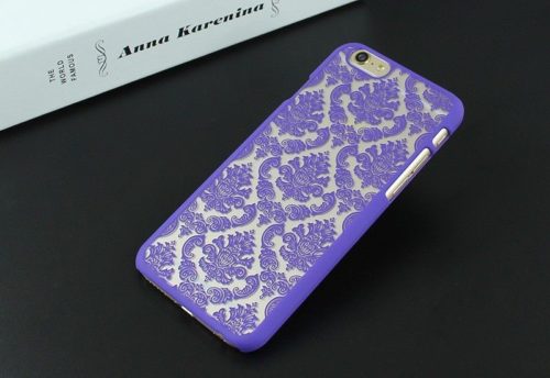 Damask Vintage Pattern Hard Matte Purple Case - For iPhone 6 / 6s