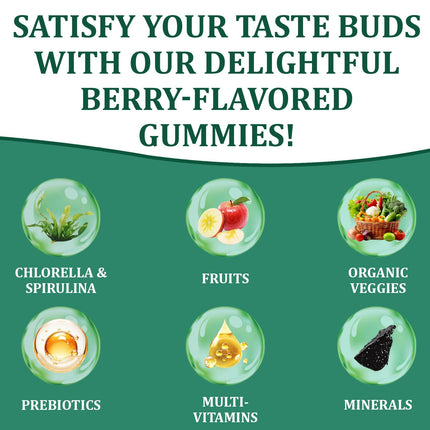 DYDUON Greens Gummies – Daily Greens with Organic Chlorella & Spirulina