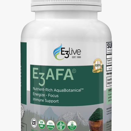 E3LIVE E3AFA 90ct (500mg)… – Organic AFA Blue-Green Algae | Energy, Mood & Immune Support
