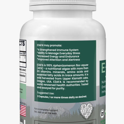 E3LIVE E3AFA 90ct (500mg)… – Organic AFA Blue-Green Algae | Energy, Mood & Immune Support