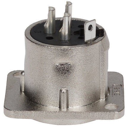 Maplin 3 Pole Nickel XLR Chassis Plug