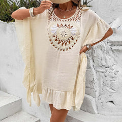 Beach Crochet Stitching Tassel Dress Swimsuit