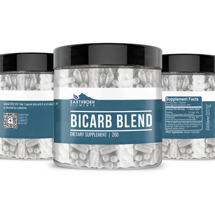 Earthborn Elements Bicarb Blend 200 Capsules – Pack of 2 | Pure & Undiluted