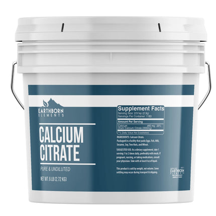 Earthborn Elements Calcium Citrate – Pure & Undiluted, Lab Verified (96 oz)