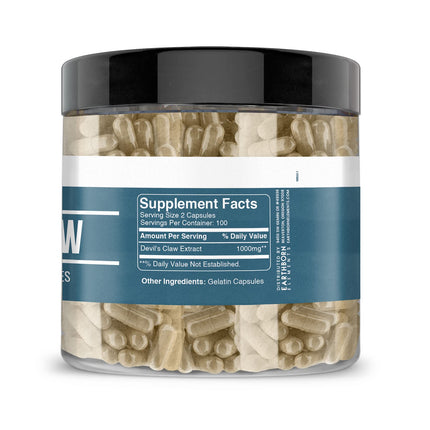 Earthborn Elements Devil’s Claw Extract 200 Capsules – Pure & Undiluted, No Additives (Pack of 2)
