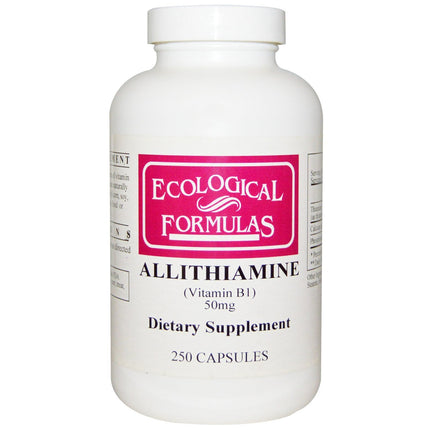 Ecological Formulas Allithiamine Vitamin B1, 50 mg, 250 Capsules | Garlic-Derived B1 Supplement