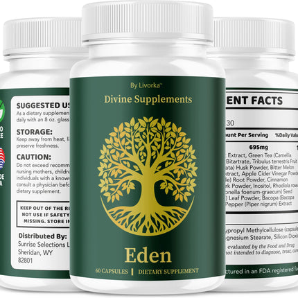 (5 Pack) Eden Capsules | All Natural Daily Wellness Support - 300 Capsules
