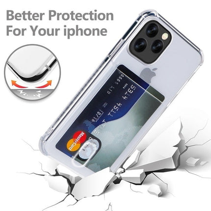 Soft TPU Clear Case With Card Slot - For iPhone 14