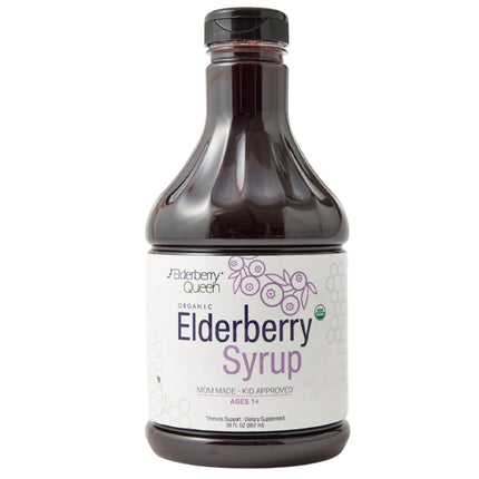 Elderberry Queen Organic Elderberry Syrup 30 Fl Oz – Sambucus & Aronia, USA Made