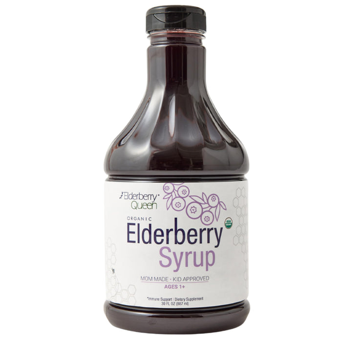 Elderberry Queen Organic Elderberry Syrup 30 Fl Oz – Sambucus & Aronia, USA Made