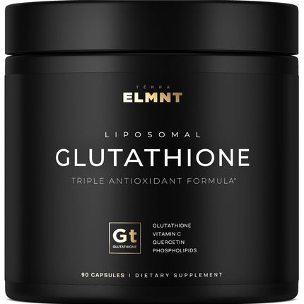 ELMNT 2150mg Super Liposomal Glutathione – Vitamin C + Quercetin (90 Pills, Non-GMO)
