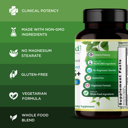 EMERALD LABS Men's 45+ Clinical Multi – Multivitamin for Bone & Heart Health | Gluten-Free & Vegetarian | 120 Veg Capsules