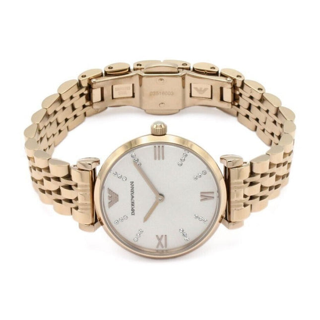 Emporio Armani AR11059 Gianni T-Bar Rose Gold Watch