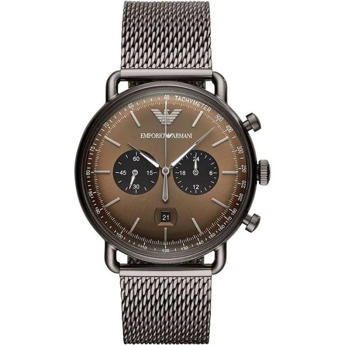 Emporio Armani AR11141 Aviator Men's Grey Mesh Watch