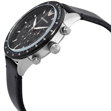 Emporio Armani AR11243 Mario Men's Silver & Black Watch