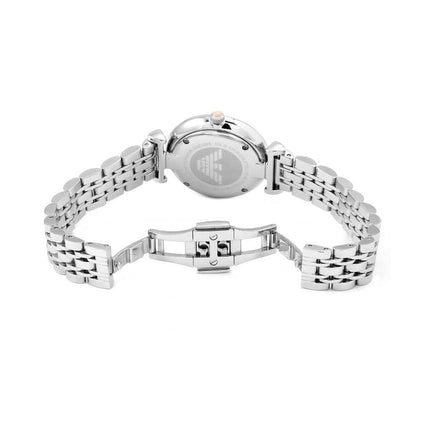 Emporio Armani AR1779 Gianni T-Bar Women's Silver & Pink Watch