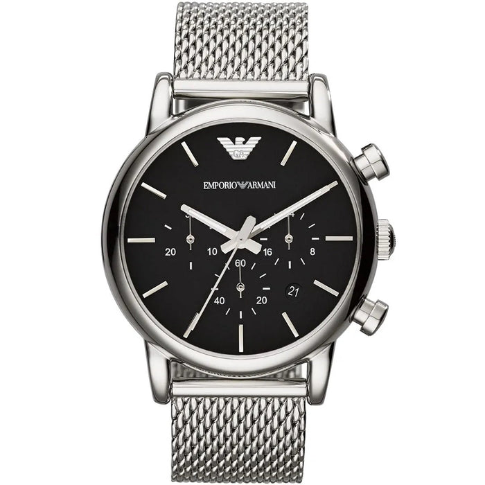 Emporio Armani AR1811 Luigi Men's 41mm Silver Mesh Watch