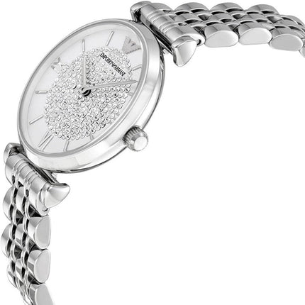 Emporio Armani AR1925 Gianni T-Bar Women's Silver Watch